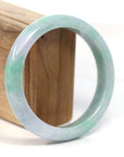 Baikalla Jewelry Jadeite Jade Bangle Bracelet Baikalla™ "Classic Bangle" Genuine Burmese Green Lavender Jadeite Jade Bangle Bracelet (62.65mm)