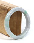 Baikalla Jewelry Jadeite Jade Bangle Bracelet Baikalla™ "Classic Bangle" Genuine Burmese Green Jadeite Jade Bangle Bracelet (56.56 mm)