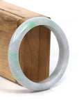 Baikalla Jewelry Jadeite Jade Bangle Bracelet Baikalla™ "Classic Bangle" Genuine Burmese Green Jadeite Jade Bangle Bracelet (56.56 mm)