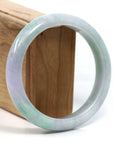 Baikalla Jewelry Jadeite Jade Bangle Bracelet Baikalla™ "Classic Bangle" Genuine Burmese Lavender Green Jadeite Jade Bangle Bracelet (62.63mm)