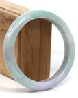 Baikalla Jewelry Jadeite Jade Bangle Bracelet Baikalla™ "Classic Bangle" Genuine Burmese Lavender Green Jadeite Jade Bangle Bracelet (62.63mm)