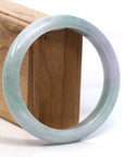Baikalla Jewelry Jadeite Jade Bangle Bracelet Baikalla™ "Classic Bangle" Genuine Burmese Lavender Green Jadeite Jade Bangle Bracelet (62.63mm)