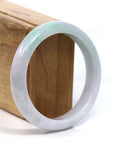 Baikalla Jewelry Jadeite Jade Bangle Bracelet Baikalla™ "Classic Bangle" Genuine Burmese Lavender Green Jadeite Jade Bangle Bracelet (58.47mm)