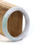 Baikalla Jewelry Jadeite Jade Bangle Bracelet Baikalla™ "Classic Bangle" Genuine Burmese Lavender Green Jadeite Jade Bangle Bracelet (58.47mm)