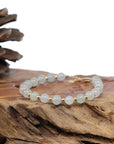 Baikalla Jewelry jade beads bracelet Baikalla High Genuine Ice Jadeite Jade Round Beads Bracelet With 18K Yellow Gold Clasp (6.5mm)