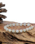 Baikalla Jewelry jade beads bracelet Baikalla High Genuine Ice Jadeite Jade Round Beads Bracelet With 18K Yellow Gold Clasp (6.5mm)