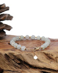 Baikalla Jewelry jade beads bracelet Baikalla High Genuine Ice Jadeite Jade Round Beads Bracelet With 18K Yellow Gold Clasp (6.5mm)