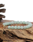 Baikalla Jewelry jade beads bracelet Baikalla Genuine Green Jadeite Jade Bead Bracelet With 18K Yellow Gold Clasp ( 7.5 mm )