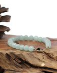 Baikalla Jewelry jade beads bracelet Baikalla Genuine Green Jadeite Jade Bead Bracelet With 18K Yellow Gold Clasp ( 8 mm )