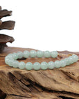 Baikalla Jewelry jade beads bracelet Baikalla Genuine Green Jadeite Jade Bead Bracelet With 18K Yellow Gold Clasp ( 8 mm )