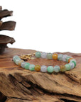 Baikalla Jewelry jade beads bracelet Sterling Silver Multiple Colors Jadeite Jade Beads Bracelet (6.5 mm)