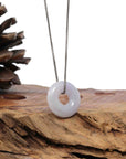 Baikalla Jewelry Jade Pendant Necklace Baikalla "Good Luck Button" Necklace Lavender Jadeite Jade Pendant