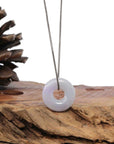 Baikalla Jewelry Jade Pendant Necklace Baikalla "Good Luck Button" Necklace Lavender Jadeite Jade Pendant