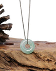 Baikalla Jewelry Jade Pendant Necklace Baikalla "Good Luck Button" Necklace Green Jadeite Jade Pendant For Men