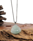 Baikalla Jewelry Jade Buddha Pendant Baikalla™ "Laughing Buddha" Genuine Green Jadeite Buddha Pendant Necklace With Silver Bail