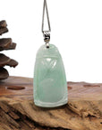 Baikalla Jewelry Jade Pendant Necklace Genuine Burmese green Jadeite Jade Bamboo Pendant Necklace