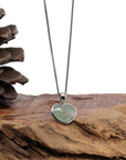 Baikalla Jewelry 18k Gold Jadeite Necklace Baikalla 14K Gold Genuine Burmese Jadeite Jade Heart Pendant