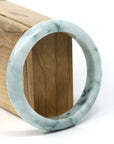 Baikalla Jewelry Jadeite Jade Bangle Bracelet "Classic Bangle" Blue-Green Genuine Burmese Jadeite Jade Bangle Bracelet (59.20 mm)