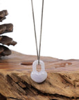 Baikalla Jewelry Jade Pendant Necklace Baikalla Lavender Jadeite Jade Heart Lock Necklace Pendant
