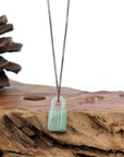 Baikalla Jewelry Jade Pendant Necklace Baikalla Ice and Green Jadeite Jade Lock Necklace Pendant