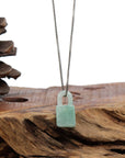 Baikalla Jewelry Jade Pendant Necklace Pedant Only Baikalla Ice and Green Jadeite Jade Lock Necklace Pendant