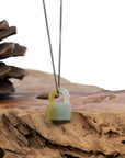 Baikalla Jewelry Jade Pendant Necklace Copy of Baikalla Yellow and Green Jadeite Jade Lock Necklace Pendant
