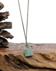 Baikalla Jewelry Jade Pendant Necklace Baikalla Ice Blue-Green Jadeite Jade Lock Necklace Pendant