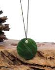 Baikalla Jewelry Jade Pendant Necklace Sterling Silver Nephrite Green Water Pendant Necklace