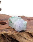 Baikalla Jewelry genuine jadeite carving Genuine Burmese Lavender Green Jadeite Jade PiXiu Pendant Necklace