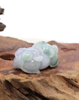 Baikalla Jewelry genuine jadeite carving Genuine Burmese Lavender Green Jadeite Jade PiXiu Pendant Necklace