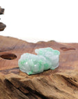 Baikalla Jewelry genuine jadeite carving With Nylon String Necklace Genuine Burmese Ice Green Jadeite Jade PiXiu Pendant Necklace
