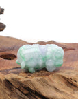 Baikalla Jewelry genuine jadeite carving Genuine Burmese Ice Green Jadeite Jade PiXiu Pendant Necklace
