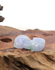 Baikalla Jewelry genuine jadeite carving Genuine Burmese Lavender Green Jadeite Jade PiXiu Pendant Necklace