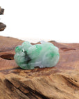 Baikalla Jewelry genuine jadeite carving Genuine Burmese Ice Green Jadeite Jade PiXiu Pendant Necklace