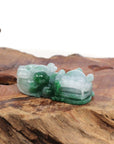 Baikalla Jewelry genuine jadeite carving Genuine Burmese Ice Green Jadeite Jade PiXiu Pendant Necklace