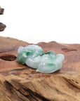 Baikalla Jewelry genuine jadeite carving Genuine Burmese Ice Green Jadeite Jade PiXiu Pendant Necklace