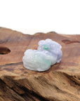 Baikalla Jewelry genuine jadeite carving Genuine Burmese Lavender Green Jadeite Jade PiXiu Pendant Necklace