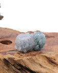 Baikalla Jewelry genuine jadeite carving Genuine Burmese Ice Blue-Green Jadeite Jade PiXiu Pendant Necklace
