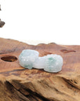 Baikalla Jewelry genuine jadeite carving Genuine Burmese White Blue-Green Jadeite Jade PiXiu Pendant Necklace