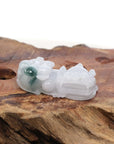 Baikalla Jewelry genuine jadeite carving With Nylon String Necklace Genuine Burmese White Blue-Green Jadeite Jade PiXiu Pendant Necklace