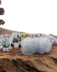Baikalla Jewelry genuine jadeite carving Baikalla™ Pi Xiu Genuine Burmese Lavender Green Jadeite Jade PiXiu Pendant Necklace (FengShui Lucky)