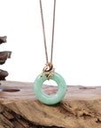 Baikalla Jewelry 18k Gold Jadeite Necklace 18k Rose Gold Genuine Burmese Jadeite Lucky Kou Kou Birdie Pendant Necklace