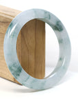 Baikalla Jewelry Jadeite Jade Bangle Bracelet Burmese High-end Ice blue green Jade Jadeite Bangle Bracelet (58.15mm) ( Collectibles )T268