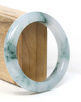 Baikalla Jewelry Jadeite Jade Bangle Bracelet Burmese High-end Ice blue green Jade Jadeite Bangle Bracelet (58.15mm) ( Collectibles )T269
