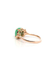 Baikalla Jewelry Jadeite Engagement Ring Baikalla™ "Aretha" 18k Rose Gold Natural Imperial Jadeite Morning Glory Engagement Ring