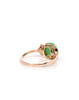 Baikalla Jewelry Jadeite Engagement Ring Baikalla™ "Aretha" 18k Rose Gold Natural Imperial Jadeite Morning Glory Engagement Ring