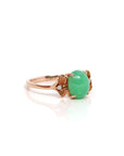 Baikalla Jewelry Jadeite Engagement Ring Baikalla™ "Aretha" 18k Rose Gold Natural Imperial Jadeite Morning Glory Engagement Ring
