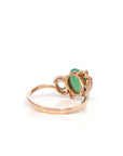 Baikalla Jewelry Jadeite Engagement Ring Baikalla™ 18k Rose Gold Natural Imperial Jadeite Morning Glory Engagement Ring