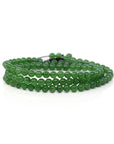 Baikalla Jewelry jade beads bracelet Light Green Baikalla Genuine Green Nephrite Green Jade Round Beads Rosary ( 4mm ) 2 in 1