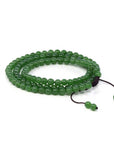 Baikalla Jewelry jade beads bracelet Baikalla Genuine Green Nephrite Green Jade Round Beads Rosary ( 4mm ) 2 in 1